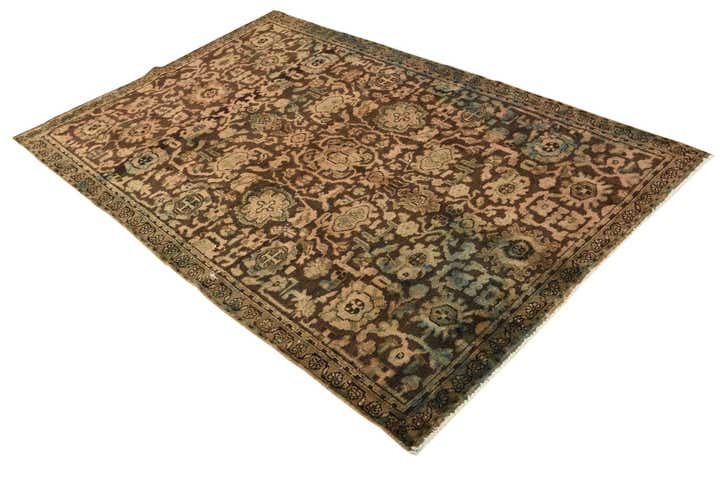 4' 9 x 7' Hand Knotted Ultra Vintage Persian Wool Rug