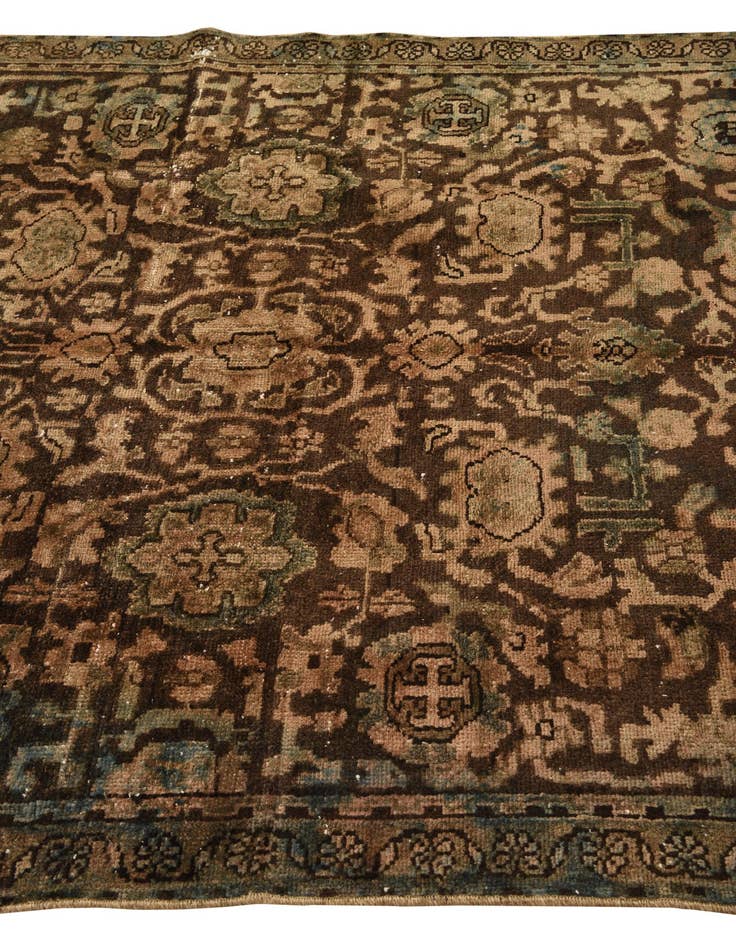 Detail image of 4' 9 x 7'  Hand Knotted Ultra Vintage Persian Wool Rug