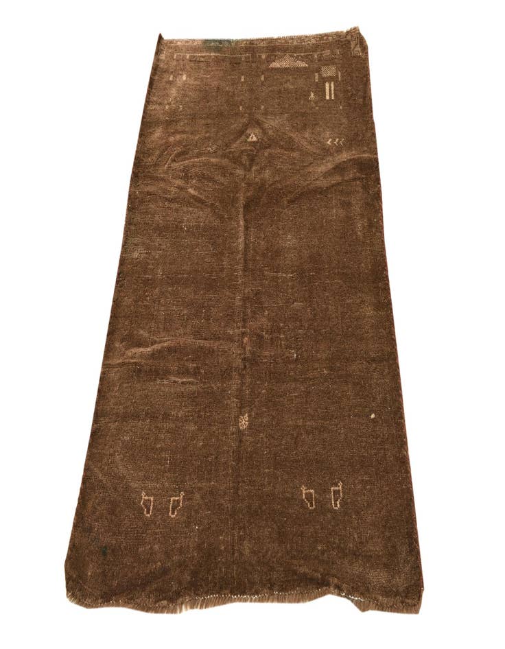 Detail image of 2' 9 x 4' 5 Hand Knotted Ultra Vintage Persian Wool Rug