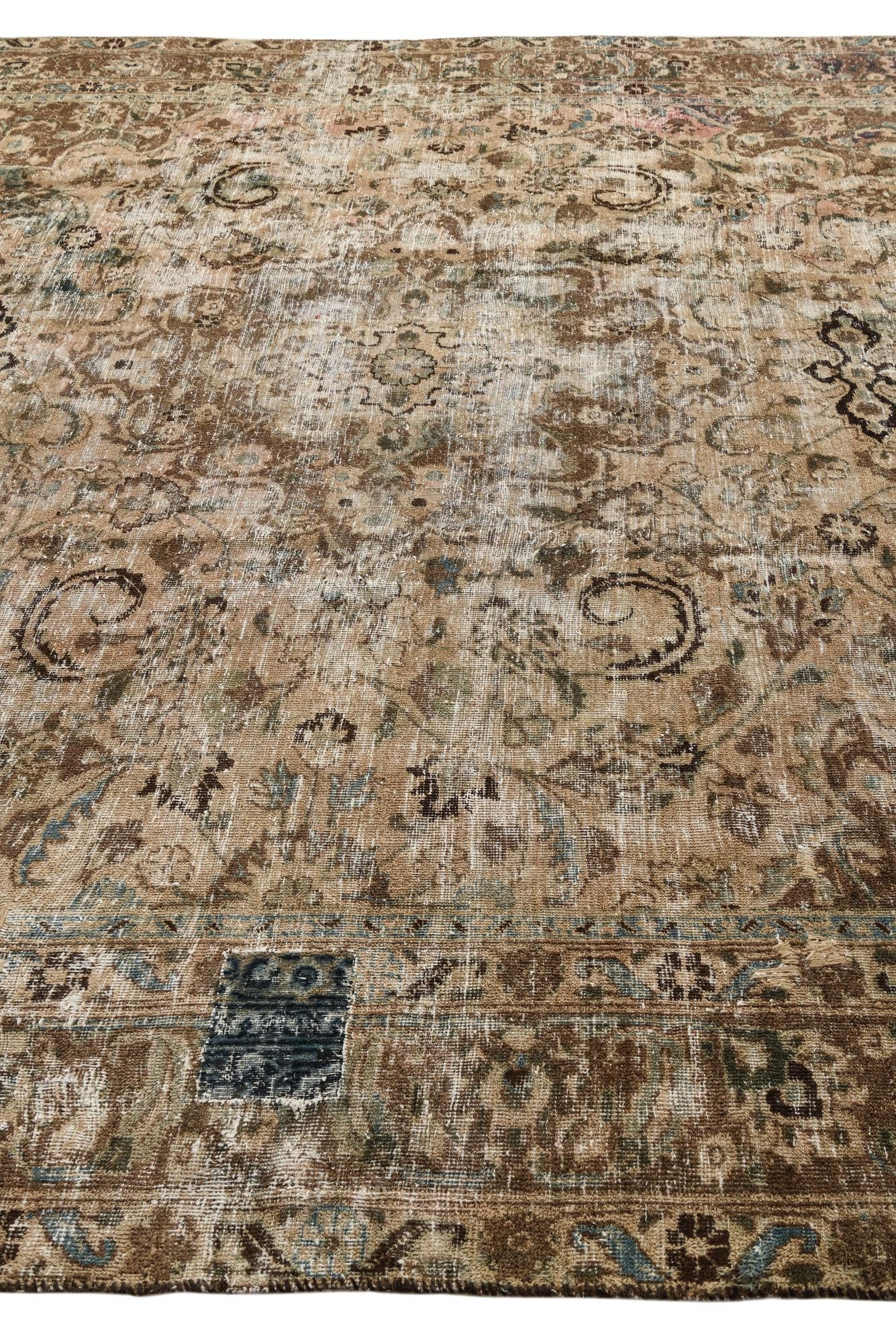 9' 6 x 11' 6 Hand Knotted Ultra Vintage Persian Wool Rug
