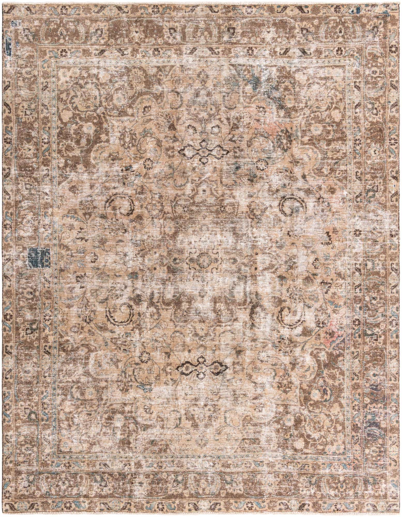 Primary image 9' 6 x 11' 6  Hand Knotted Ultra Vintage Persian Wool Rug
