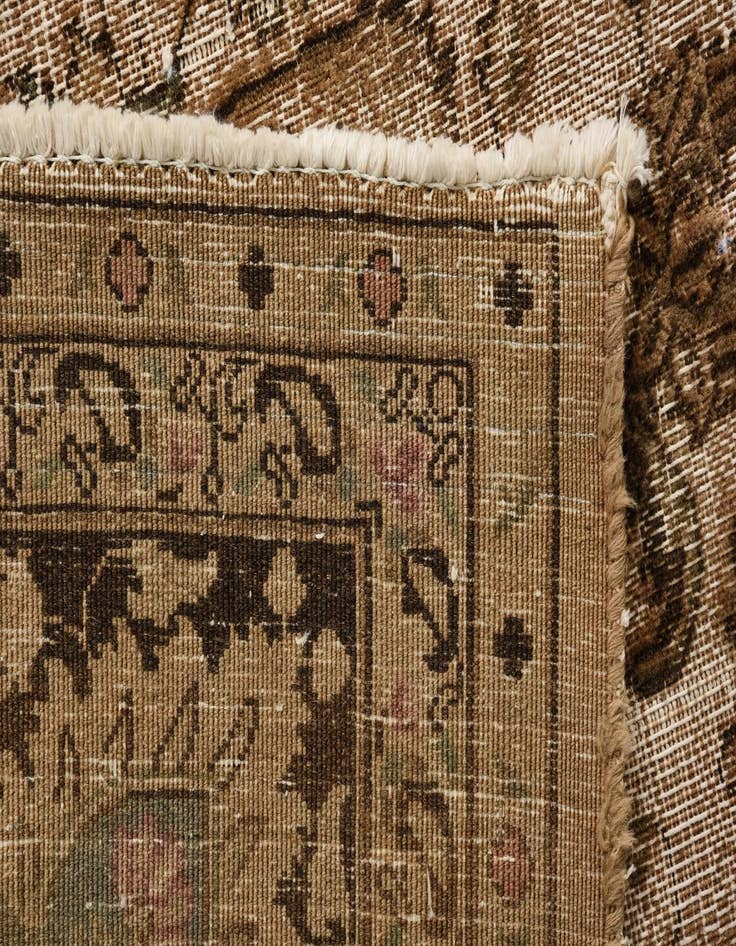Detail image of 9' 10 x 12'  Hand Knotted Ultra Vintage Persian Wool Rug