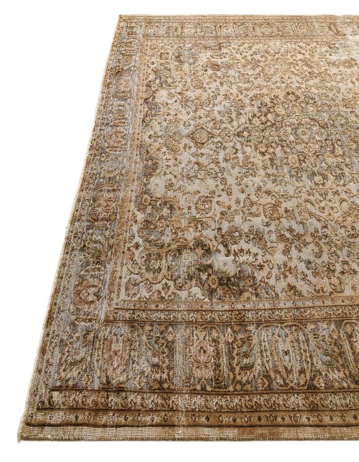Detail image of 9' 10 x 12'  Hand Knotted Ultra Vintage Persian Wool Rug