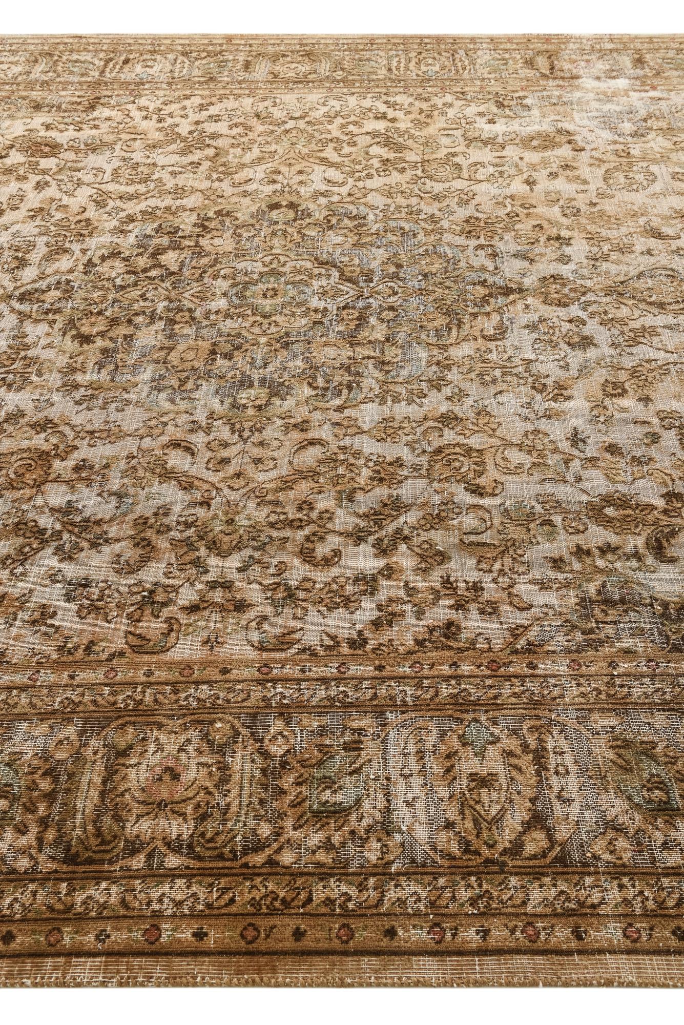 9' 10 x 12' Hand Knotted Ultra Vintage Persian Wool Rug