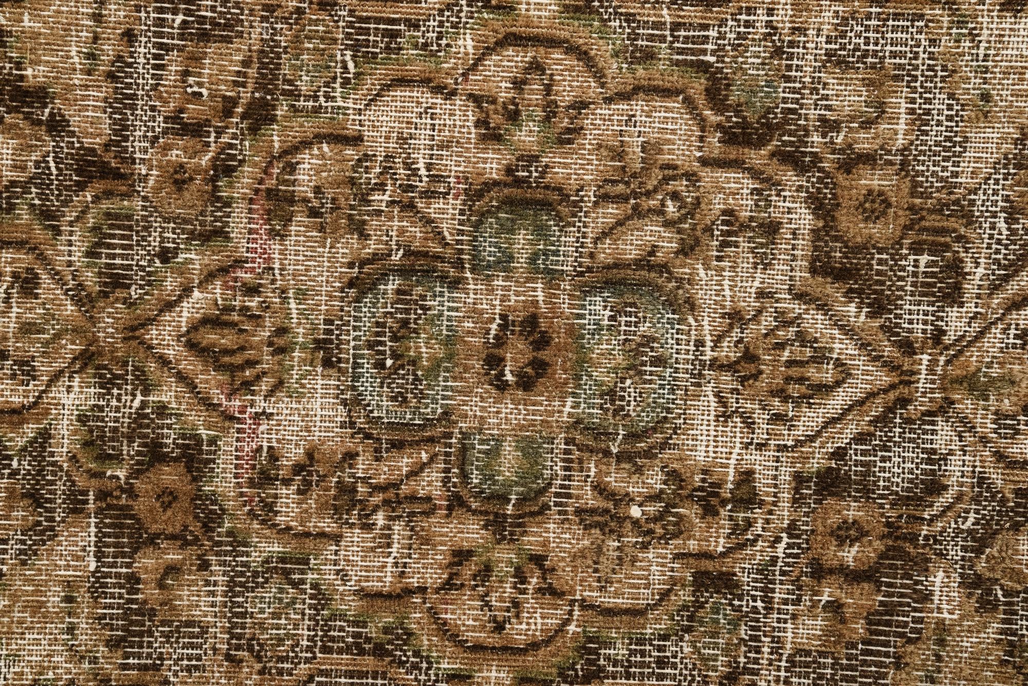 9' 10 x 12' Hand Knotted Ultra Vintage Persian Wool Rug