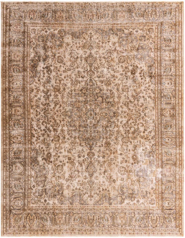 Detail image of 9' 10 x 12' Hand Knotted Ultra Vintage Persian Wool Rug