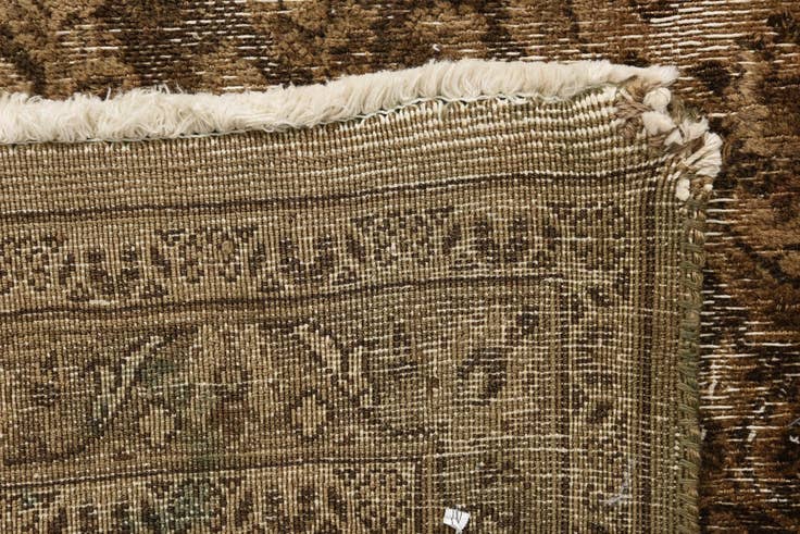 Detail image of 9' 5 x 12' 6 Hand Knotted Ultra Vintage Persian Wool Rug