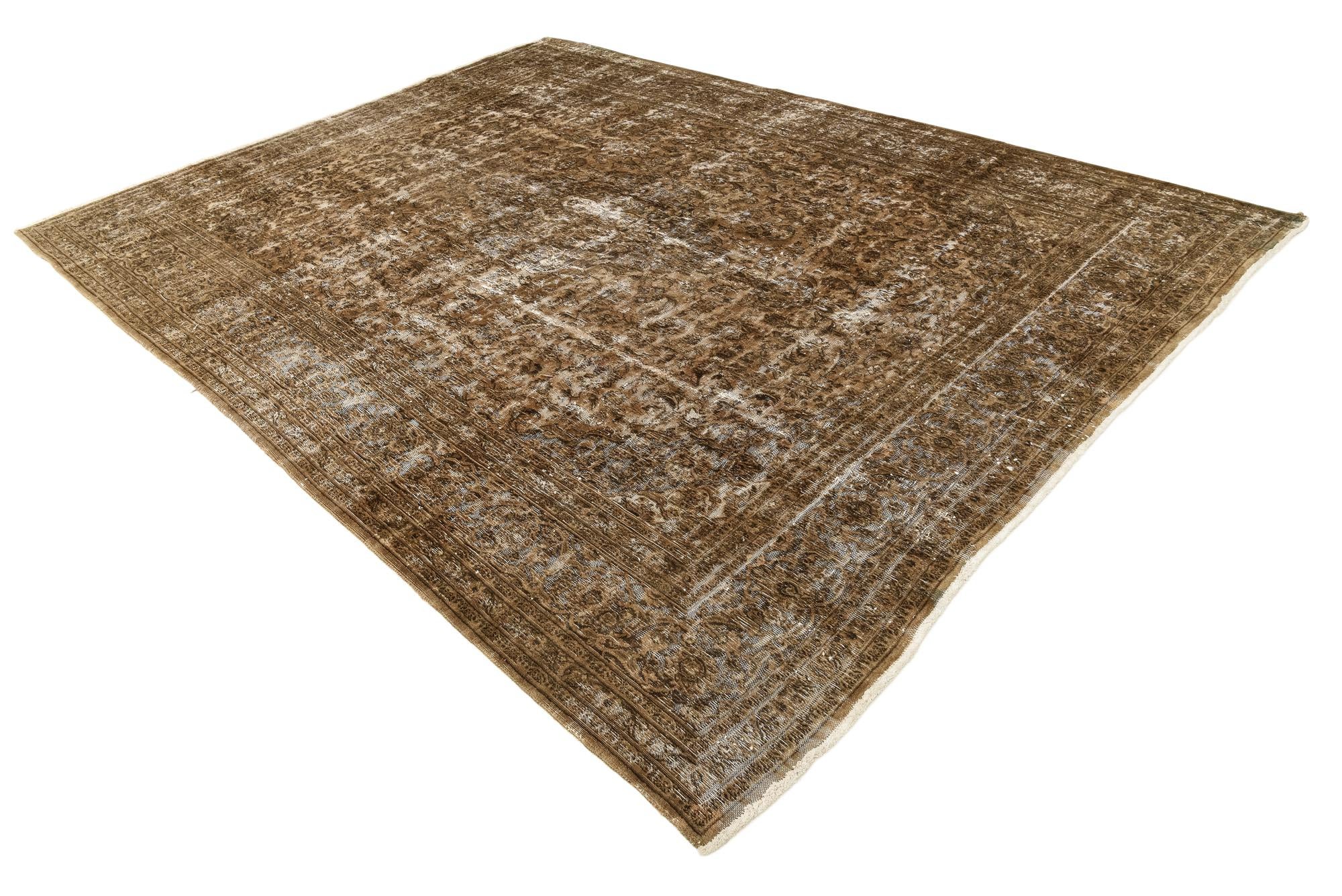9' 5 x 12' 6 Hand Knotted Ultra Vintage Persian Wool Rug