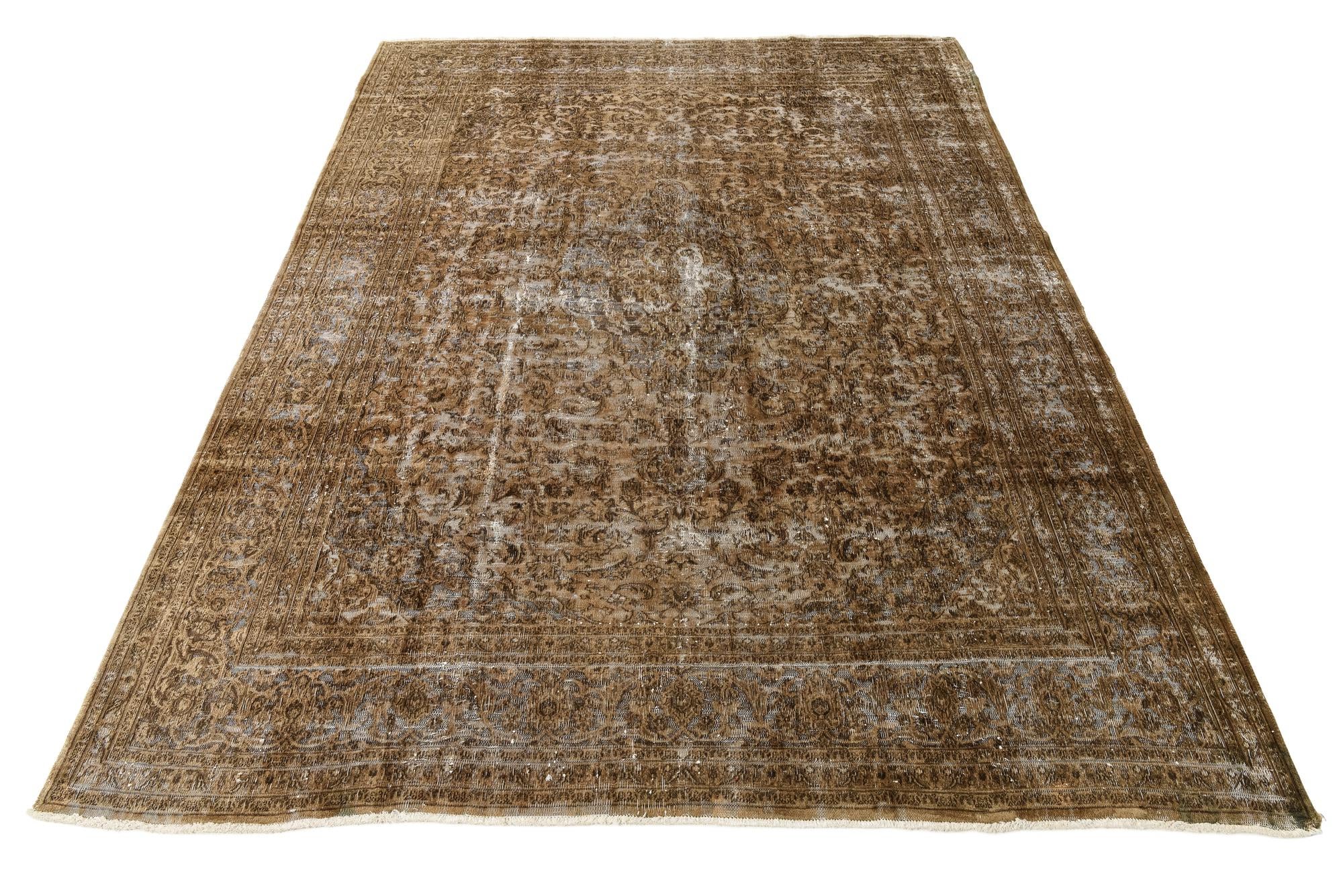 9' 5 x 12' 6 Hand Knotted Ultra Vintage Persian Wool Rug