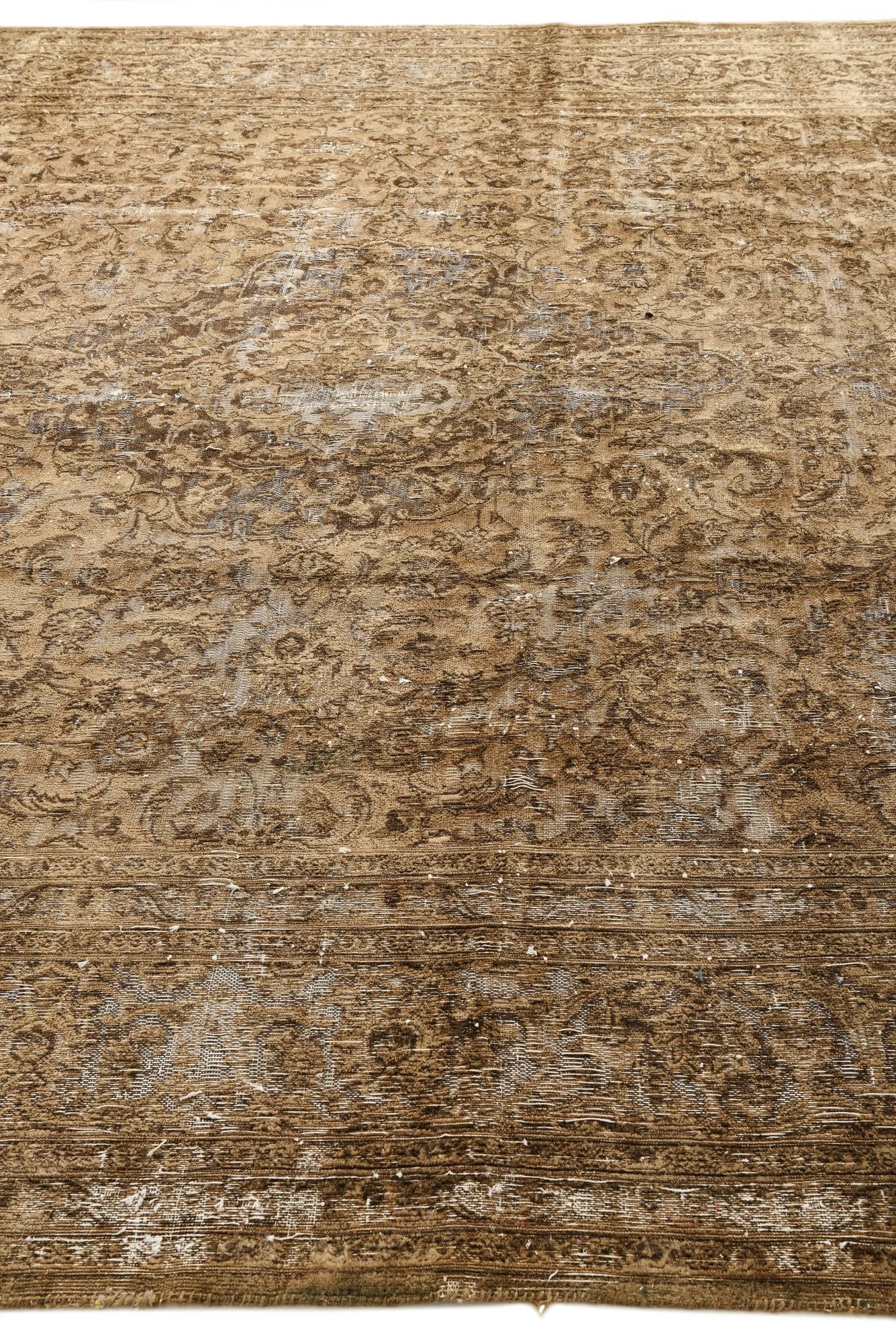 9' 5 x 12' 6 Hand Knotted Ultra Vintage Persian Wool Rug