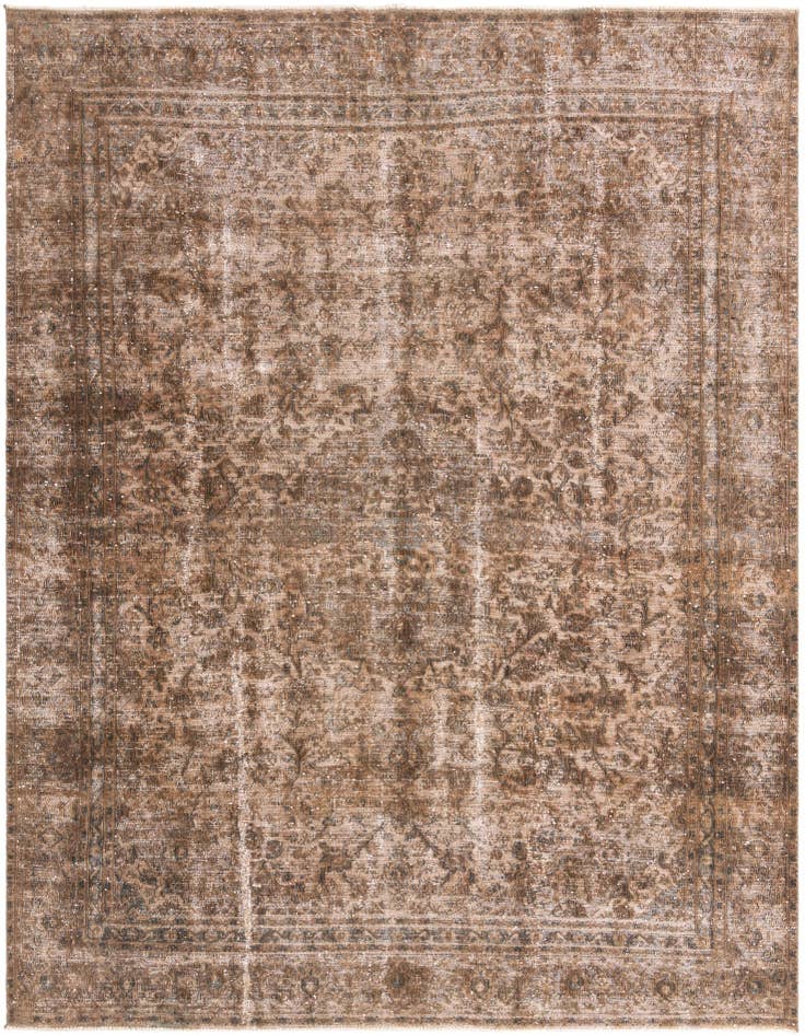 Detail image of 8' 6 x 11' 6 Hand Knotted Ultra Vintage Persian Wool Rug