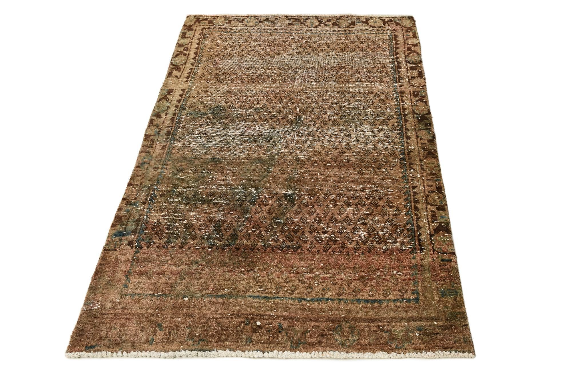 3' 6 x 6' Hand Knotted Ultra Vintage Persian Wool Rug