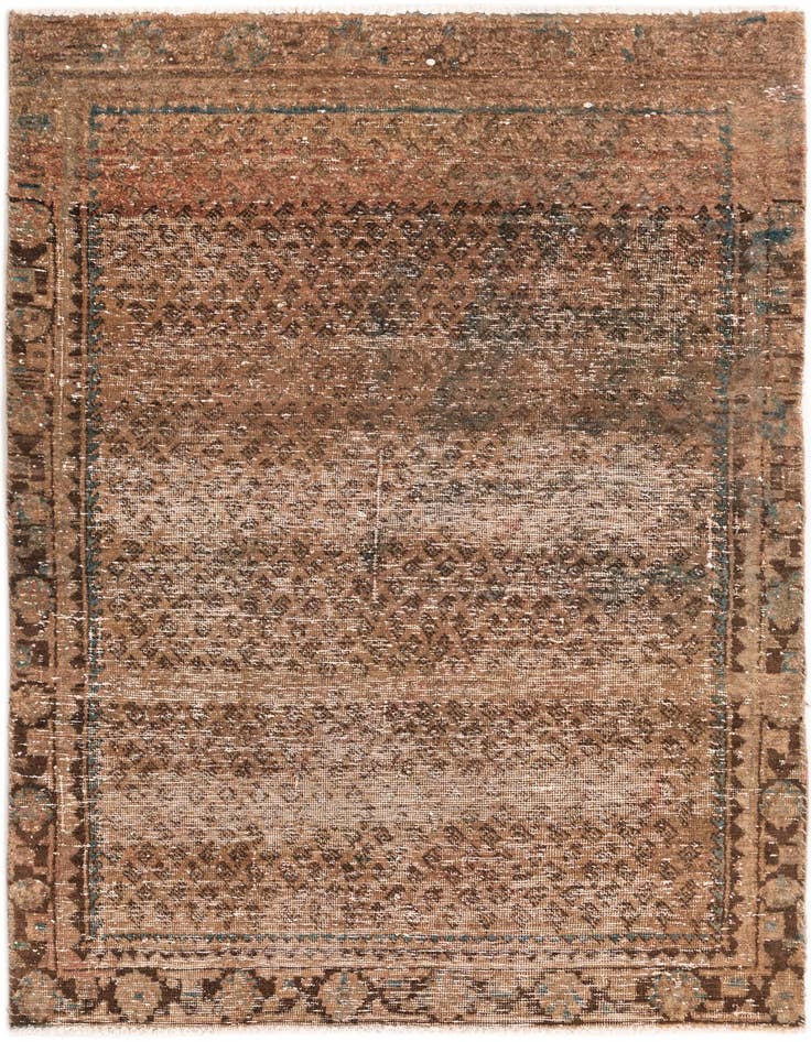 Detail image of 3' 6 x 6' Hand Knotted Ultra Vintage Persian Wool Rug