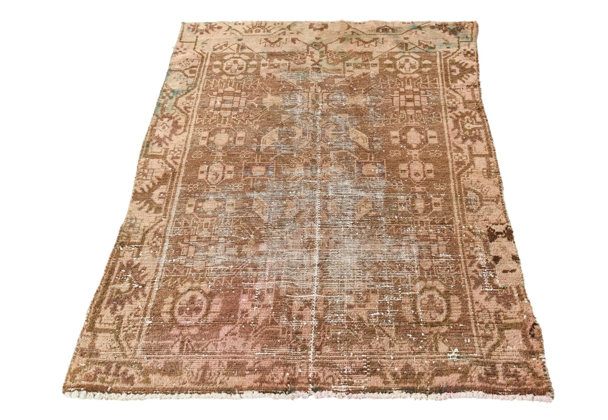 3' 6 x 4' 10 Hand Knotted Ultra Vintage Persian Wool Rug