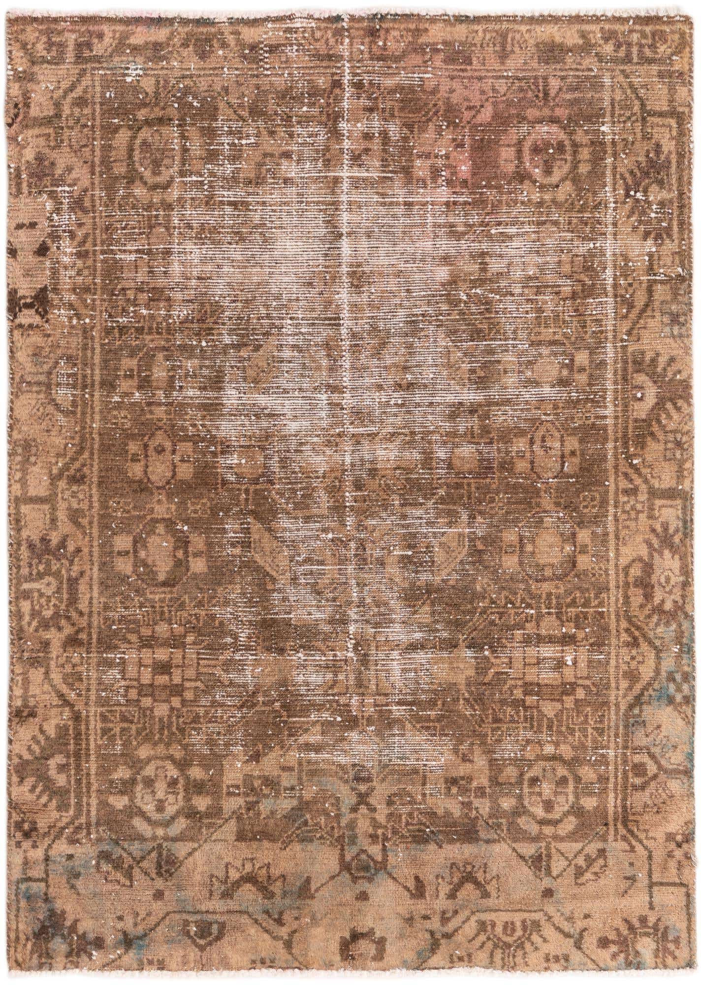 3' 6 x 4' 10 Hand Knotted Ultra Vintage Persian Wool Rug