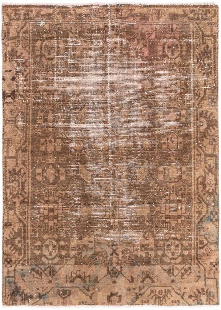 3' 6 x 4' 10 Hand Knotted Ultra Vintage Persian Wool Rug