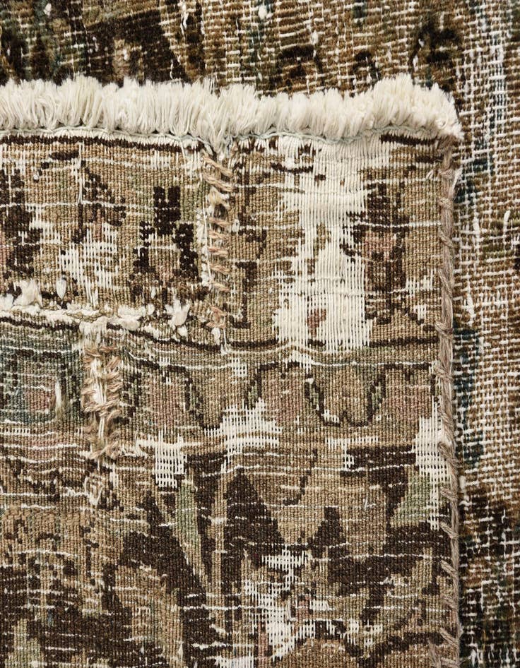 Detail image of 6' 7 x 10' 6  Hand Knotted Ultra Vintage Persian Wool Rug