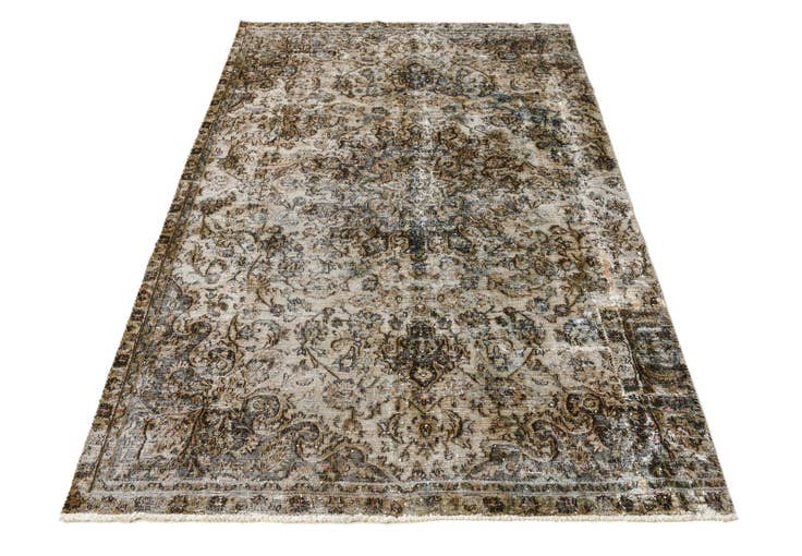 Detail image of 6' 7 x 10' 6 Hand Knotted Ultra Vintage Persian Wool Rug