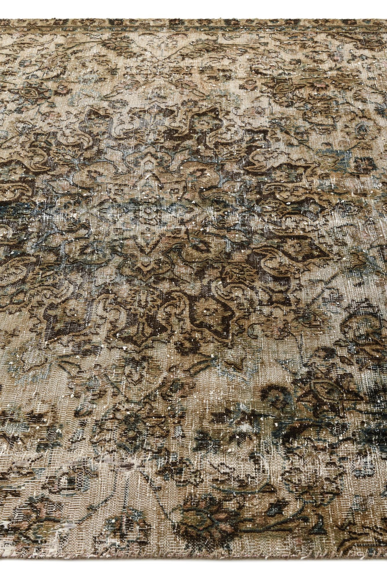 6' 7 x 10' 6 Hand Knotted Ultra Vintage Persian Wool Rug