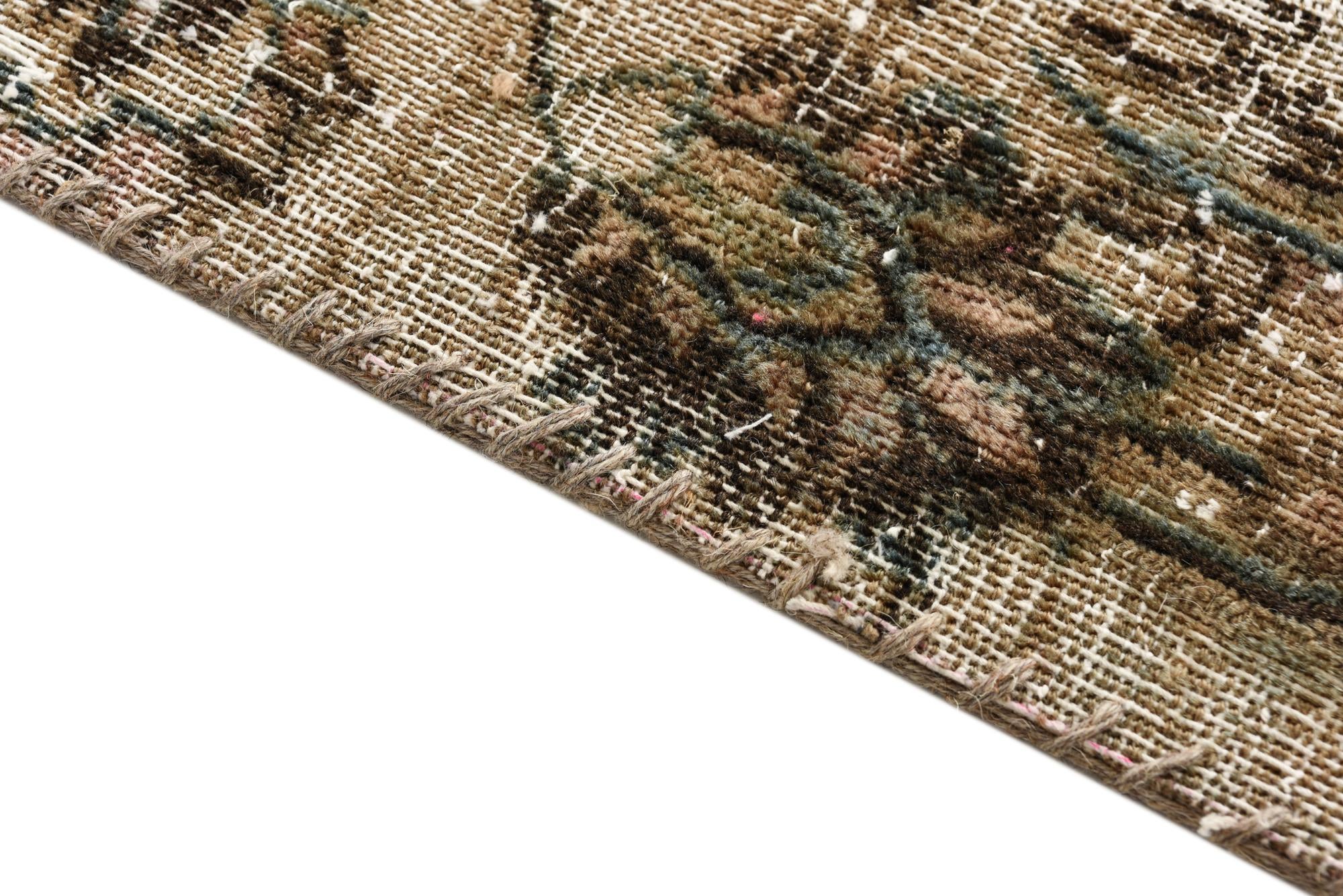 6' 7 x 10' 6 Hand Knotted Ultra Vintage Persian Wool Rug