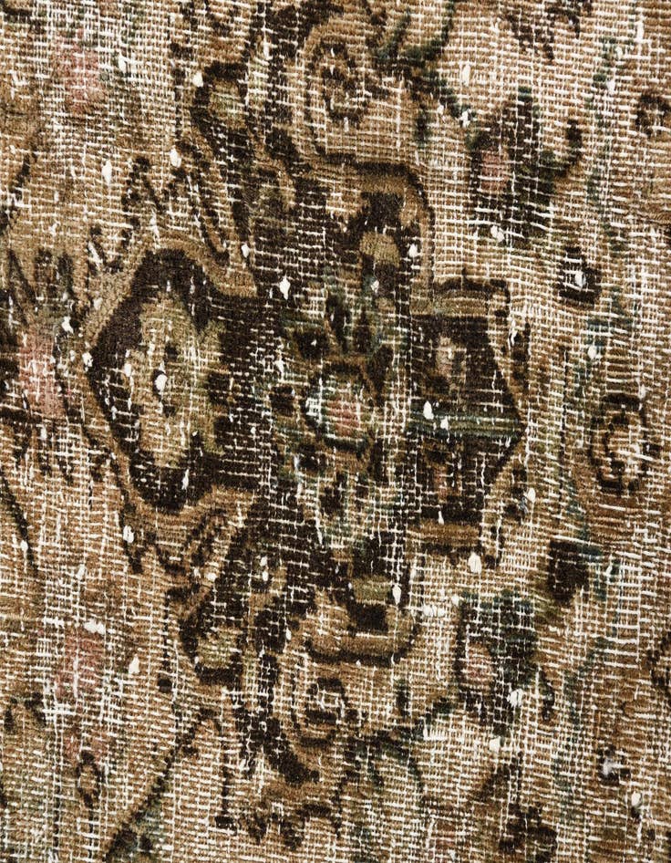 Detail image of 6' 7 x 10' 6  Hand Knotted Ultra Vintage Persian Wool Rug