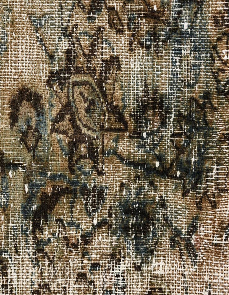 Detail image of 6' 7 x 10' 6  Hand Knotted Ultra Vintage Persian Wool Rug