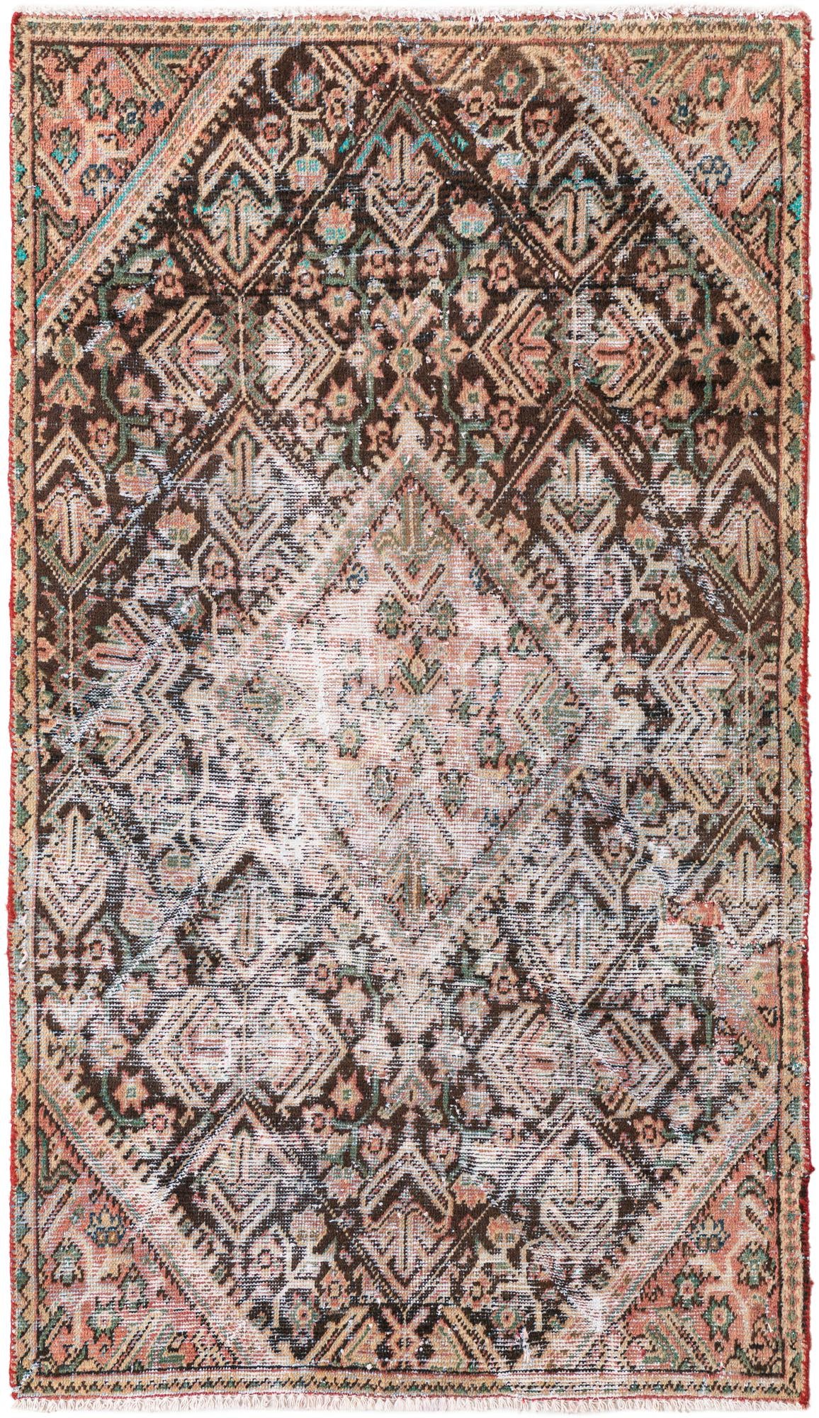 3' 3 x 5' 8 Hand Knotted Ultra Vintage Persian Wool Rug