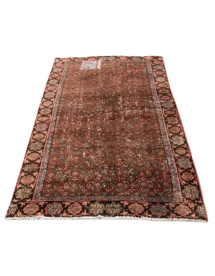 4' x 6' 3 Hand Knotted Ultra Vintage Persian Wool Rug
