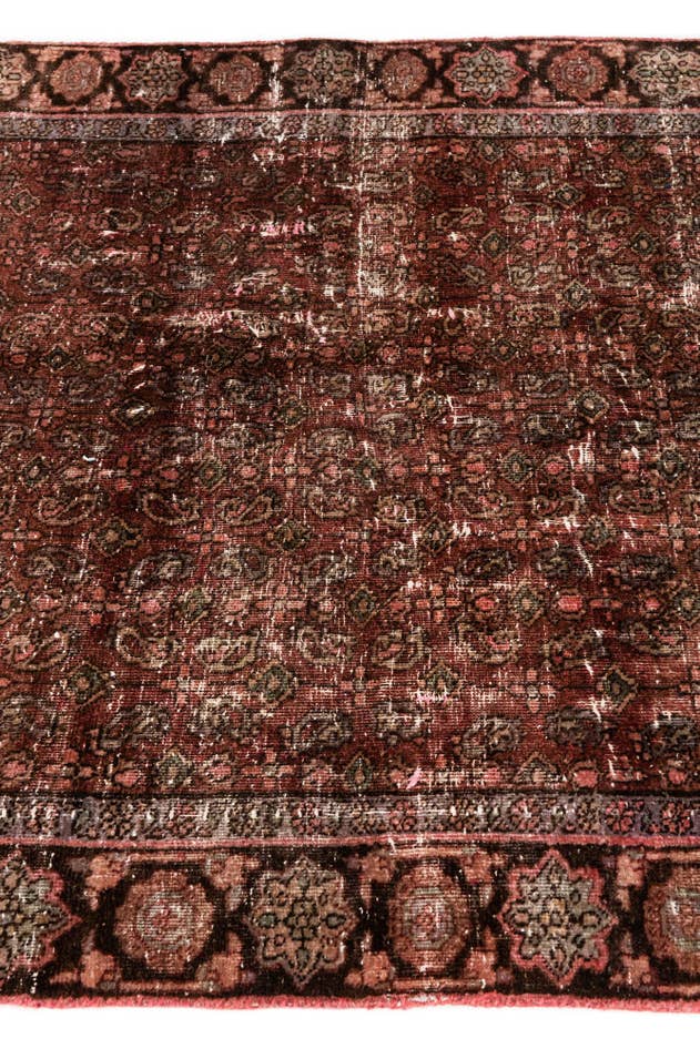 Detail image of 4' x 6' 3 Hand Knotted Ultra Vintage Persian Wool Rug