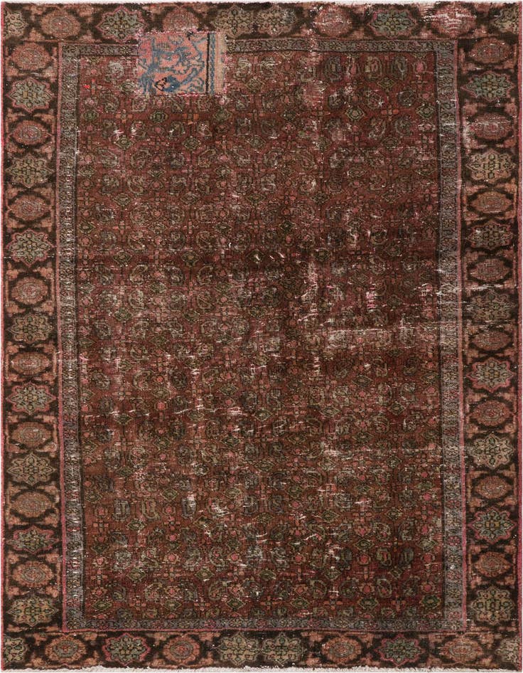 Detail image of 4' x 6' 3 Hand Knotted Ultra Vintage Persian Wool Rug
