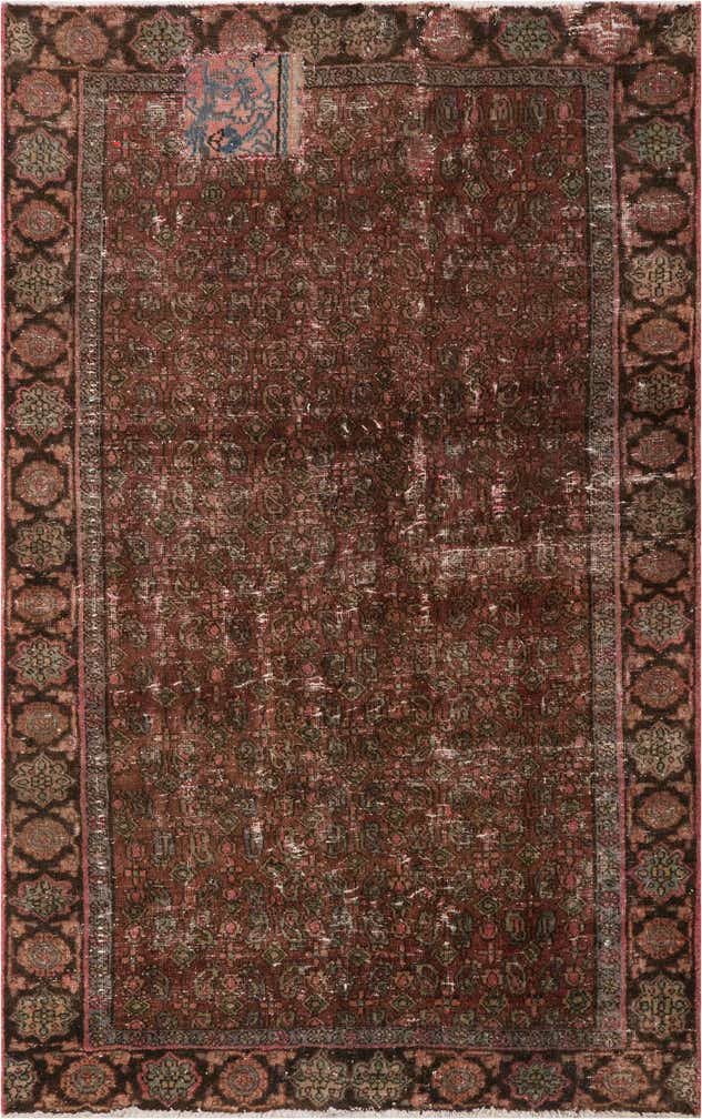 4' x 6' 3 Hand Knotted Ultra Vintage Persian Wool Rug