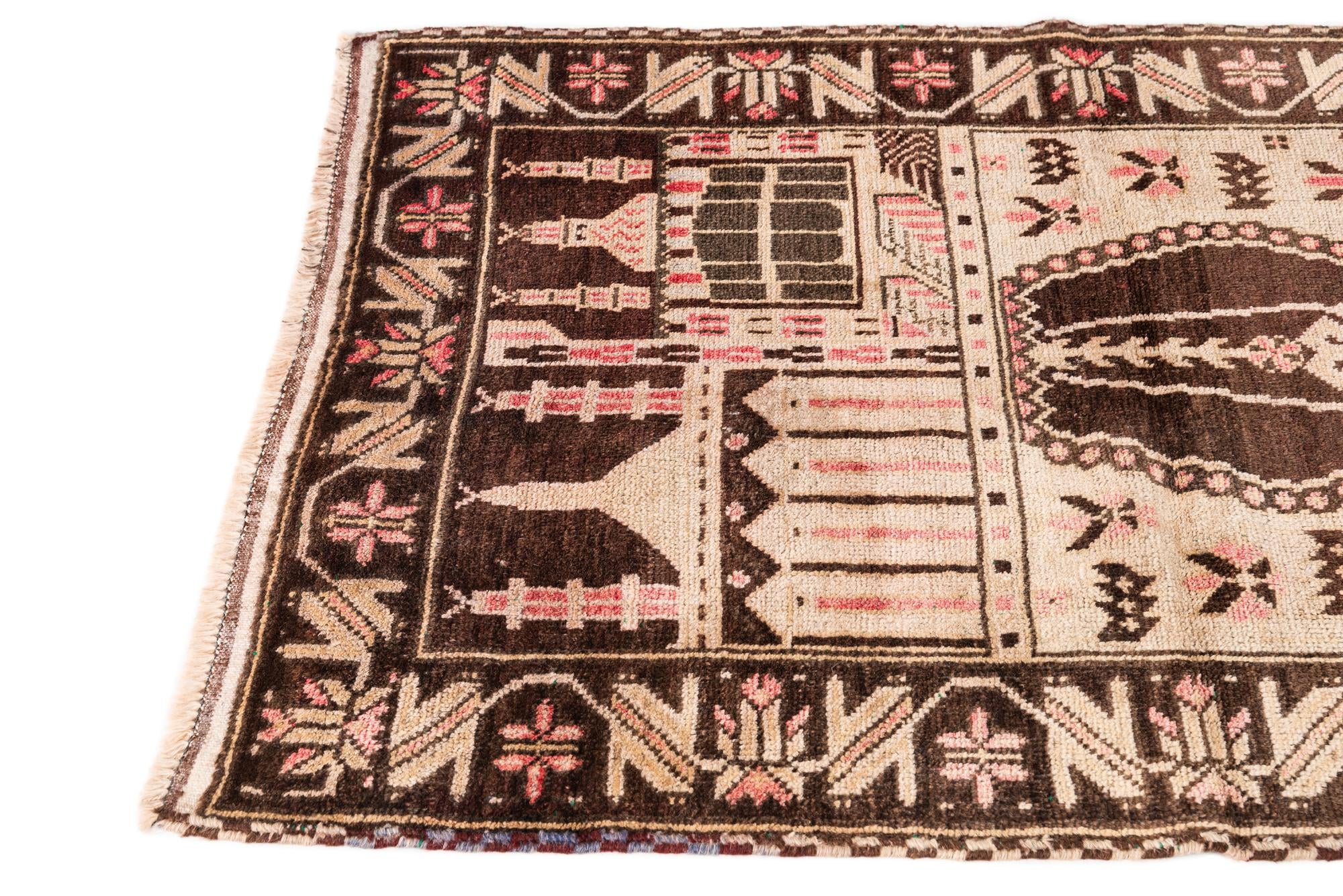 3' 3 x 4' 7 Hand Knotted Ultra Vintage Persian Wool Rug