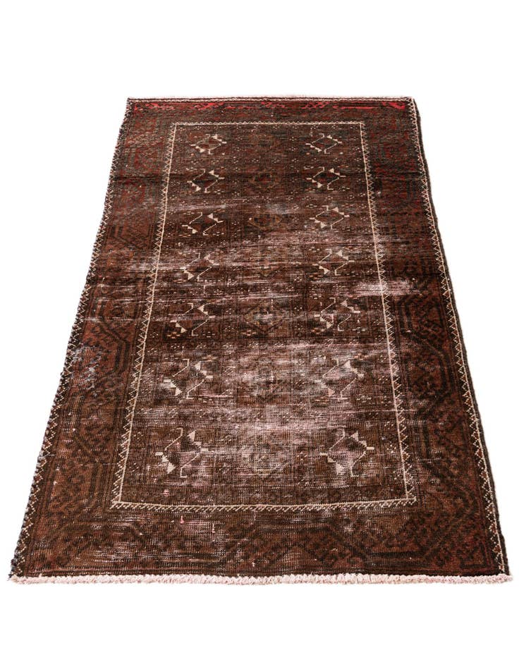 Detail image of 3' x 5' 4  Hand Knotted Ultra Vintage Persian Wool Rug