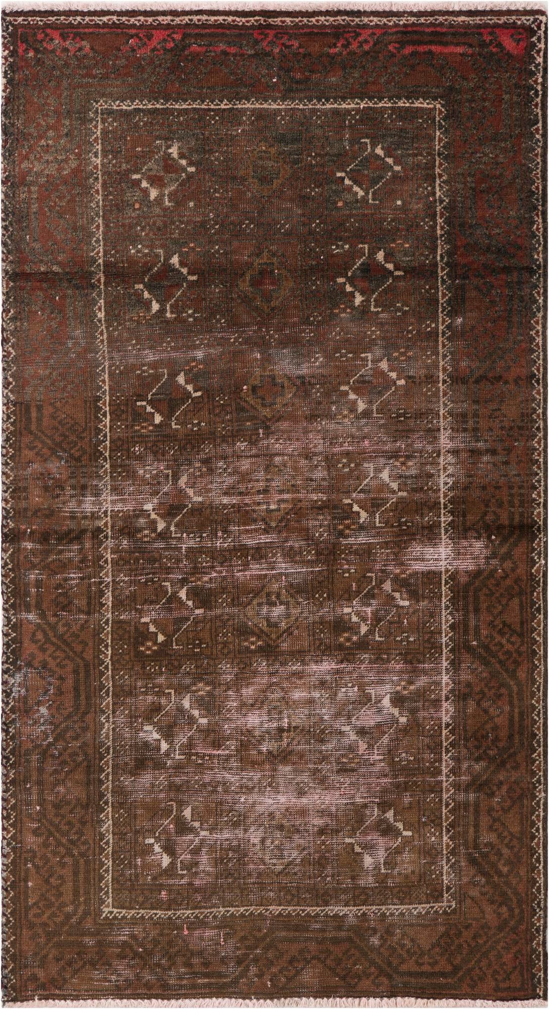 3' x 5' 4 Hand Knotted Ultra Vintage Persian Wool Rug