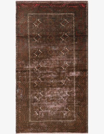 3' x 5' 4 Hand Knotted Ultra Vintage Persian Wool Rug