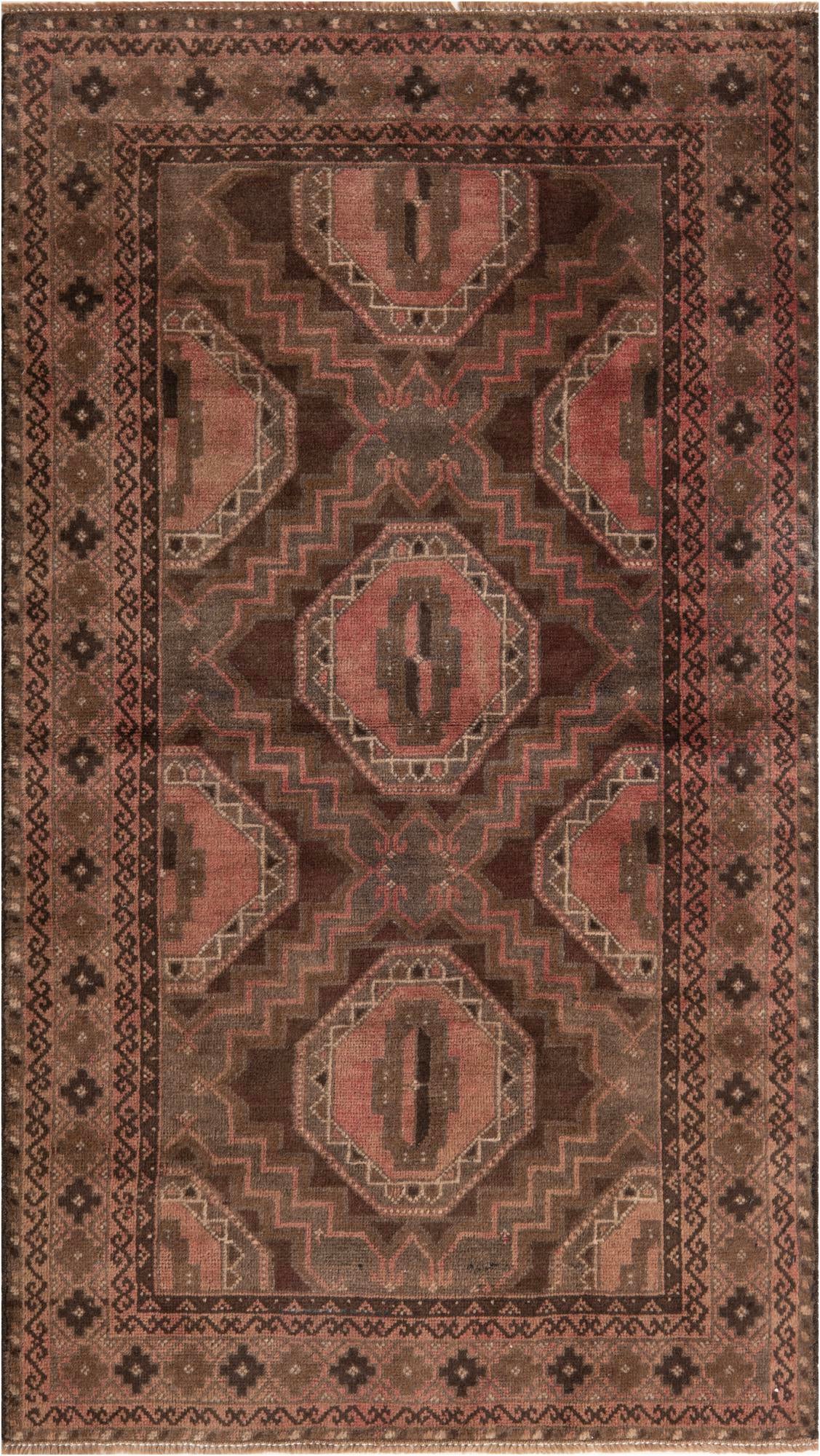 3' 6 x 6' 4 Hand Knotted Ultra Vintage Persian Wool Rug