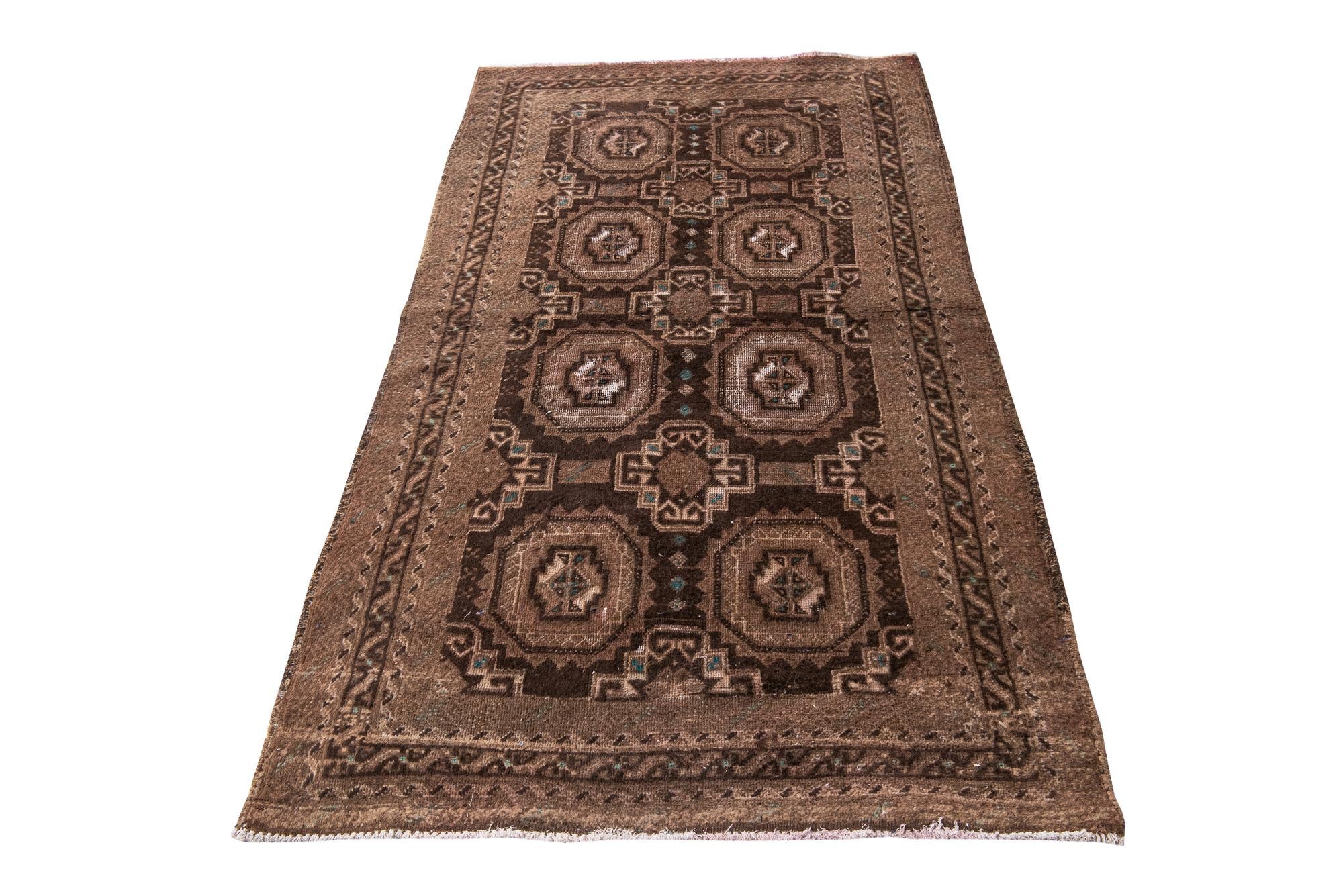 3' 5 x 6' 5 Hand Knotted Ultra Vintage Persian Wool Rug
