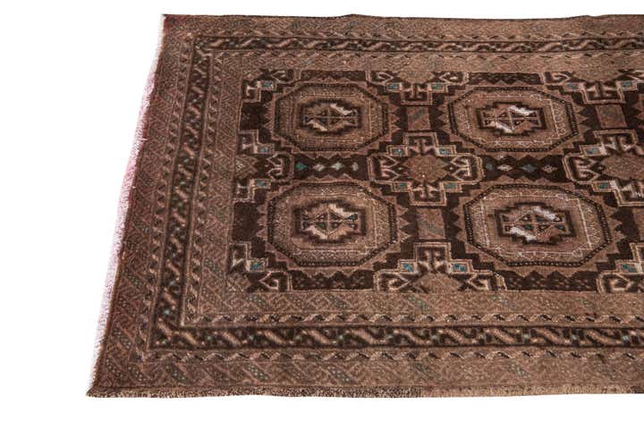 3' 5 x 6' 5 Hand Knotted Ultra Vintage Persian Wool Rug