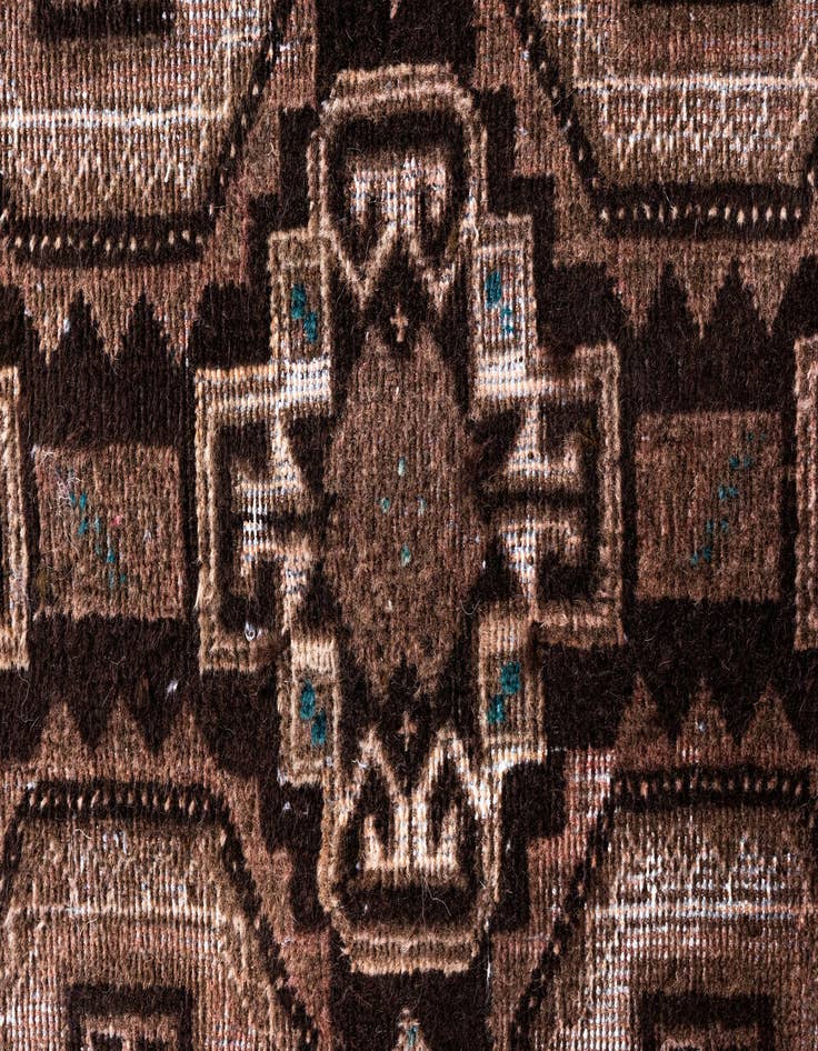 Detail image of 3' 5 x 6' 5  Hand Knotted Ultra Vintage Persian Wool Rug