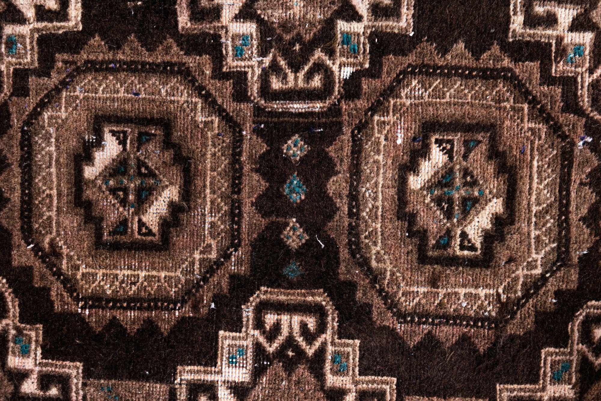 3' 5 x 6' 5 Hand Knotted Ultra Vintage Persian Wool Rug