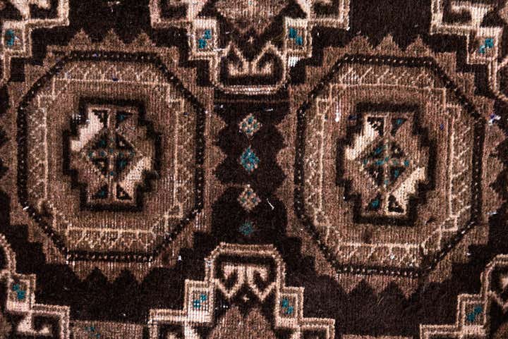 3' 5 x 6' 5 Hand Knotted Ultra Vintage Persian Wool Rug