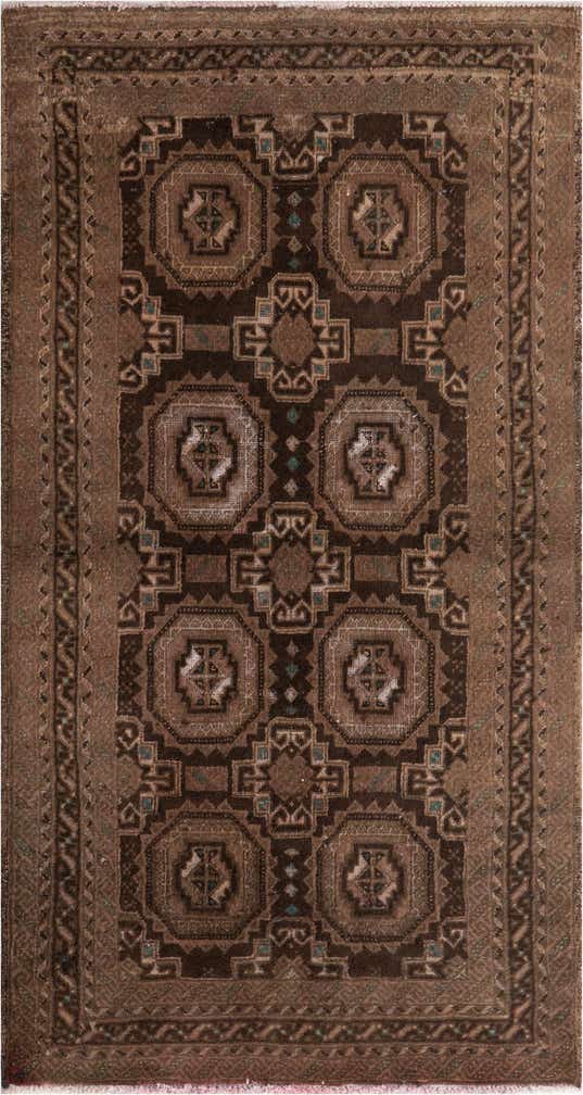 3' 5 x 6' 5 Hand Knotted Ultra Vintage Persian Wool Rug