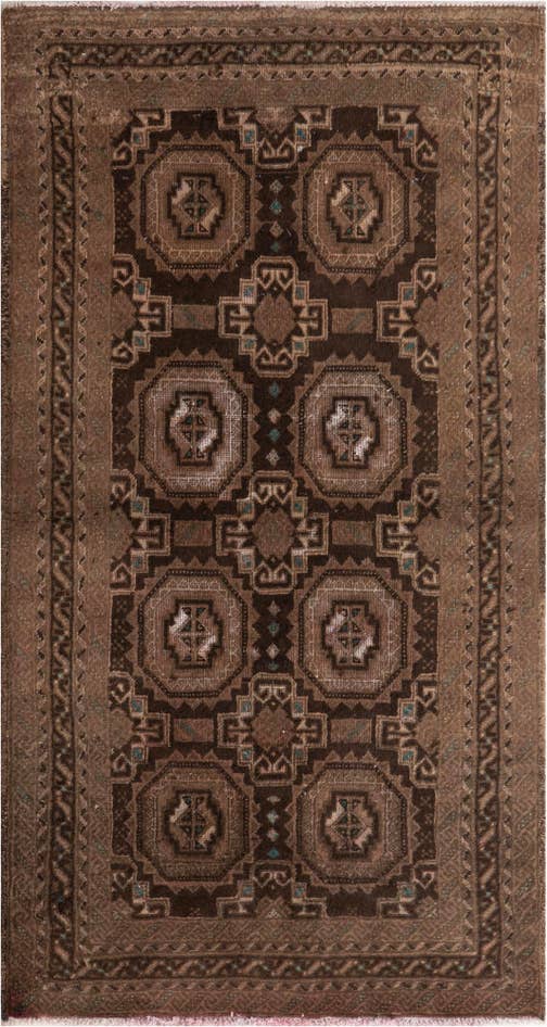 Detail image of 3' 5 x 6' 5 Hand Knotted Ultra Vintage Persian Wool Rug