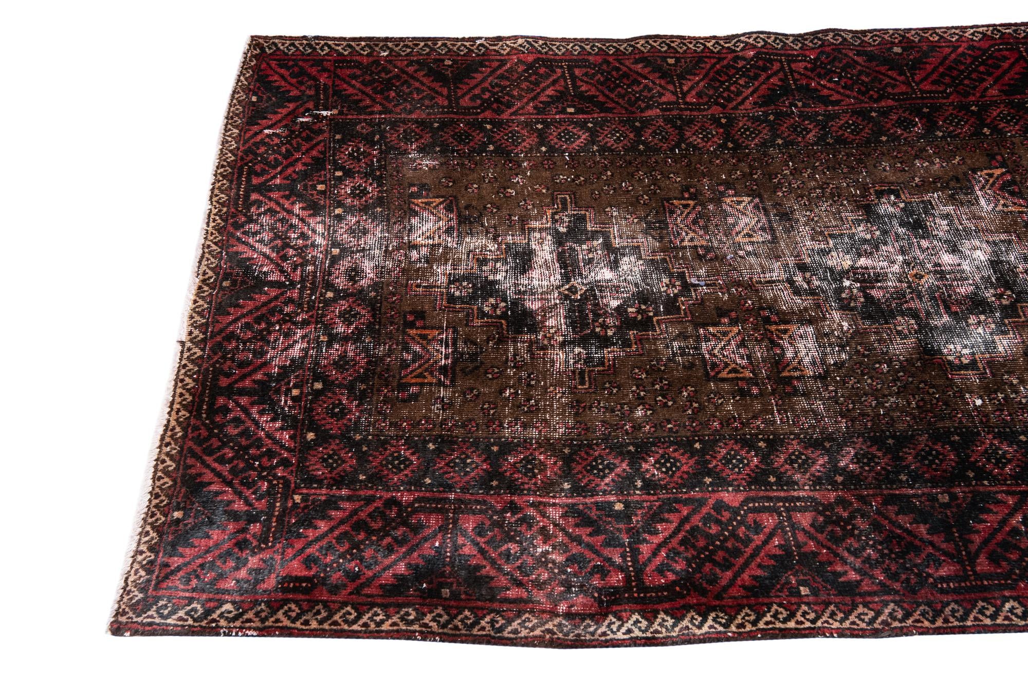 3' 9 x 6' 4 Hand Knotted Ultra Vintage Persian Wool Rug