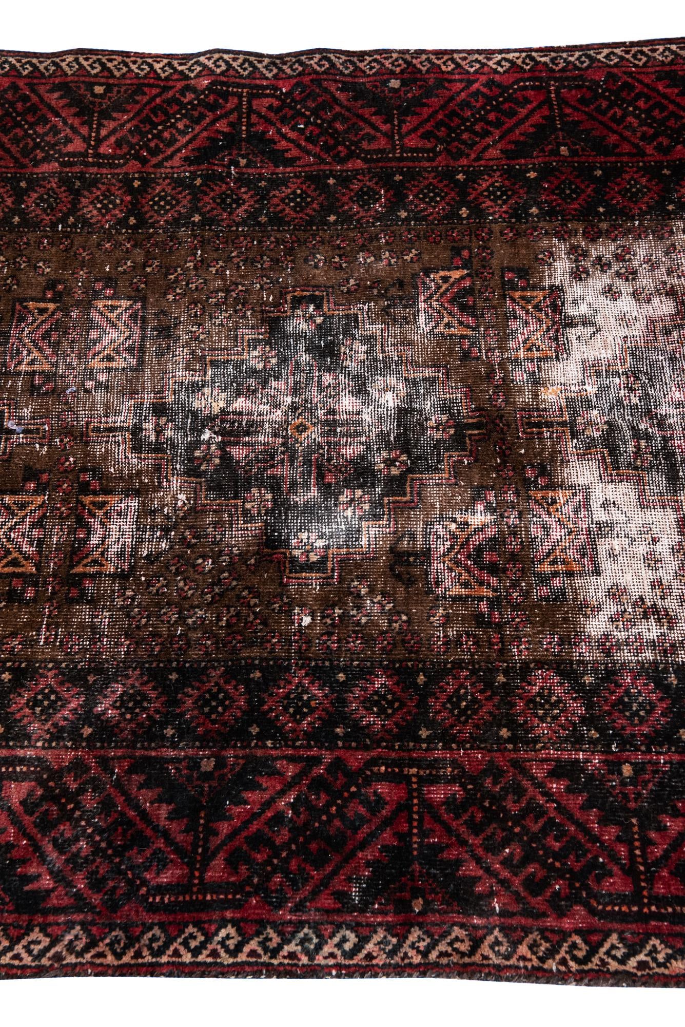 3' 9 x 6' 4 Hand Knotted Ultra Vintage Persian Wool Rug