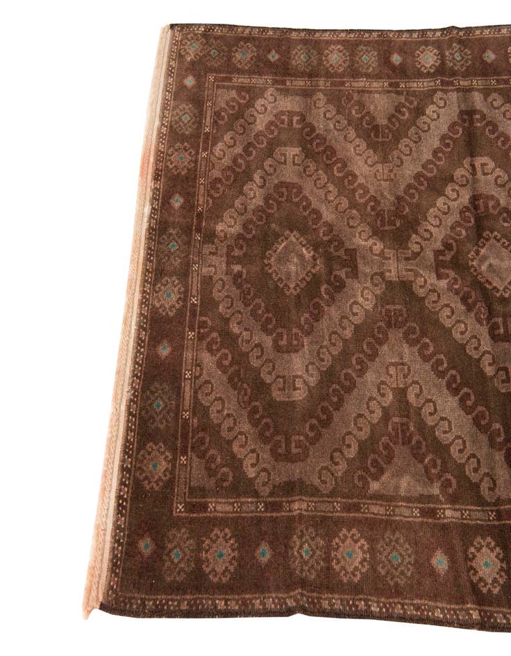 Detail image of 3' 9 x 6' 2  Hand Knotted Ultra Vintage Persian Wool Rug