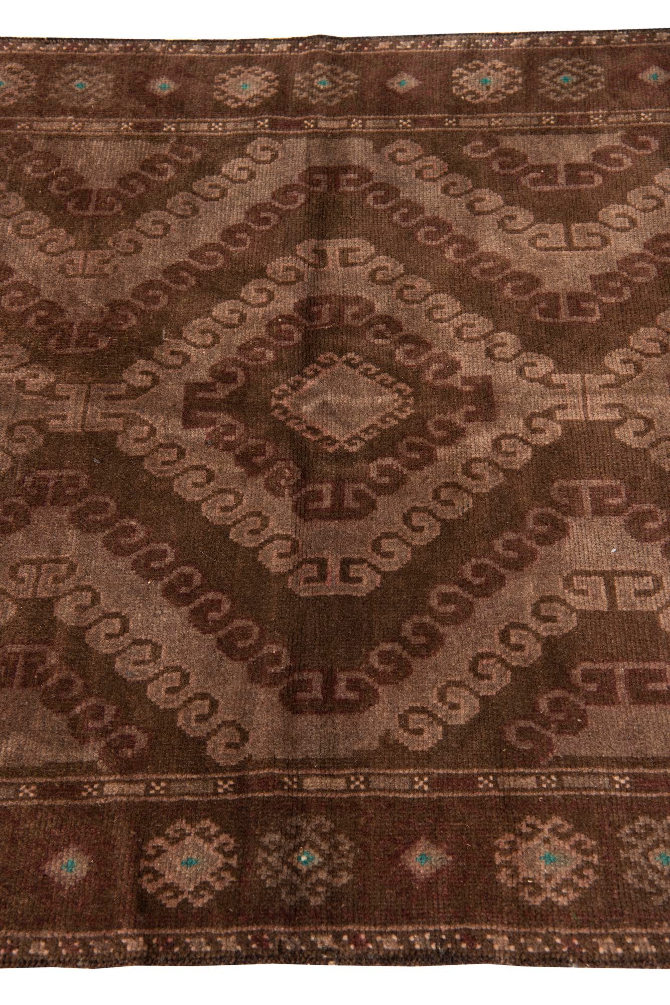 3' 9 x 6' 2 Hand Knotted Ultra Vintage Persian Wool Rug