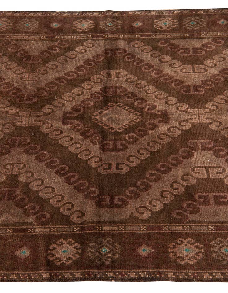 Detail image of 3' 9 x 6' 2  Hand Knotted Ultra Vintage Persian Wool Rug
