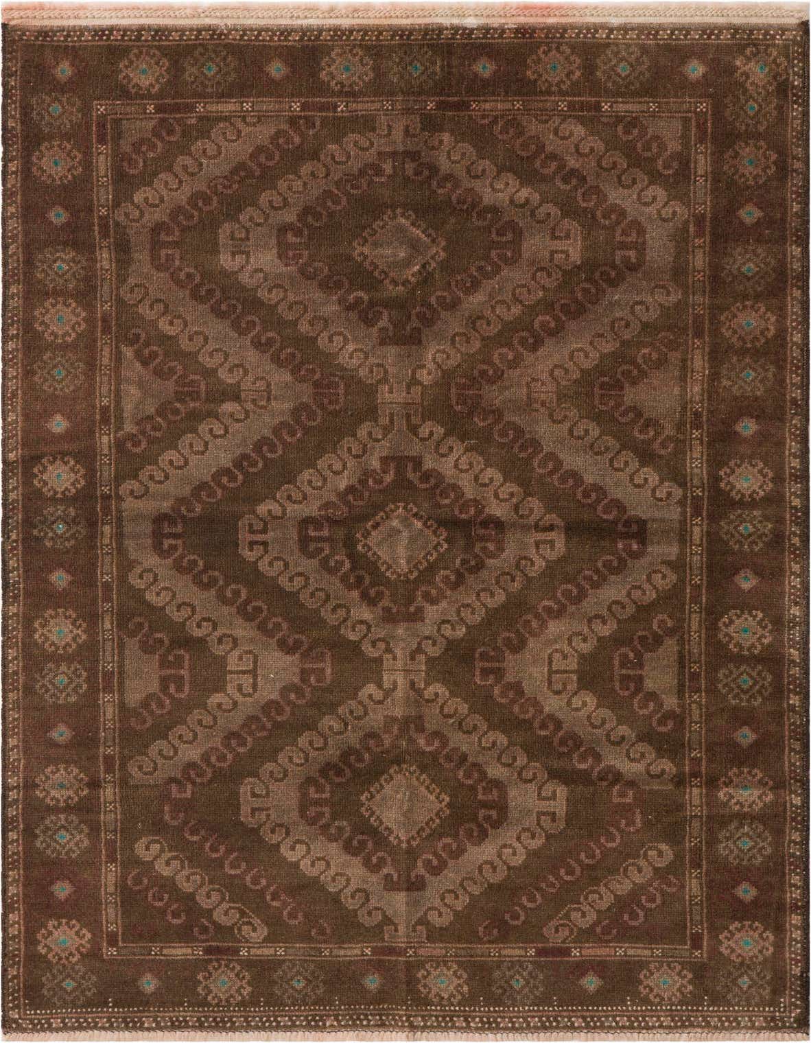 Primary image 3' 9 x 6' 2  Hand Knotted Ultra Vintage Persian Wool Rug