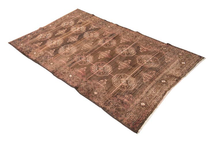Detail image of 3' 7 x 6' 4 Hand Knotted Ultra Vintage Persian Wool Rug